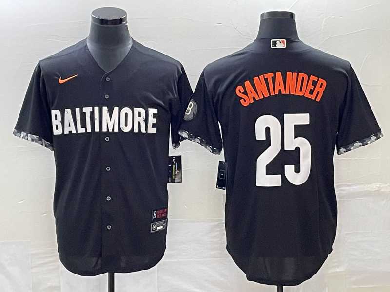 Men%27s Baltimore Orioles #25 Anthony Santander Black 2023 City Connect Cool Base Stitched Jersey->baltimore orioles->MLB Jersey
